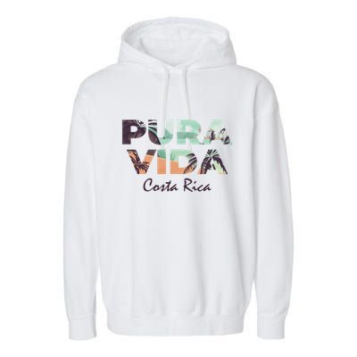 Pura Vida Costa Rica Colorful Tropical Beach Garment-Dyed Fleece Hoodie