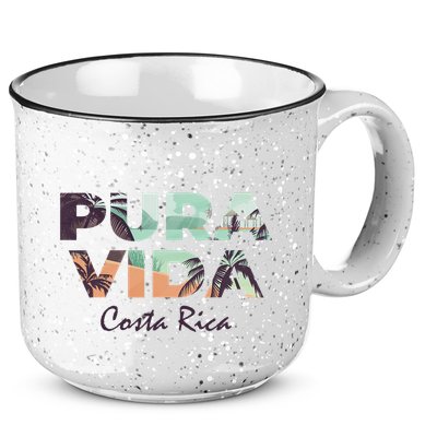 Pura Vida Costa Rica Colorful Tropical Beach 15oz Campfire Ceramic Mug