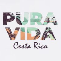 Pura Vida Costa Rica Colorful Tropical Beach Hat