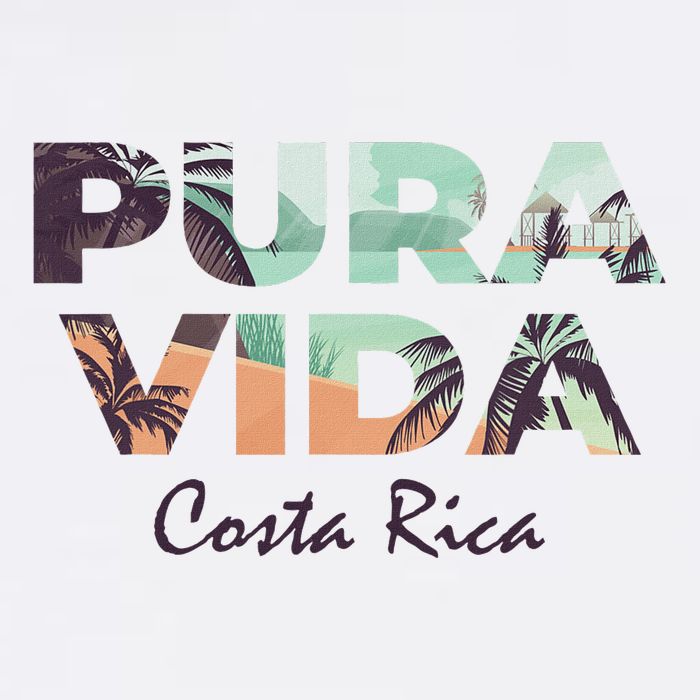 Pura Vida Costa Rica Colorful Tropical Beach Hat