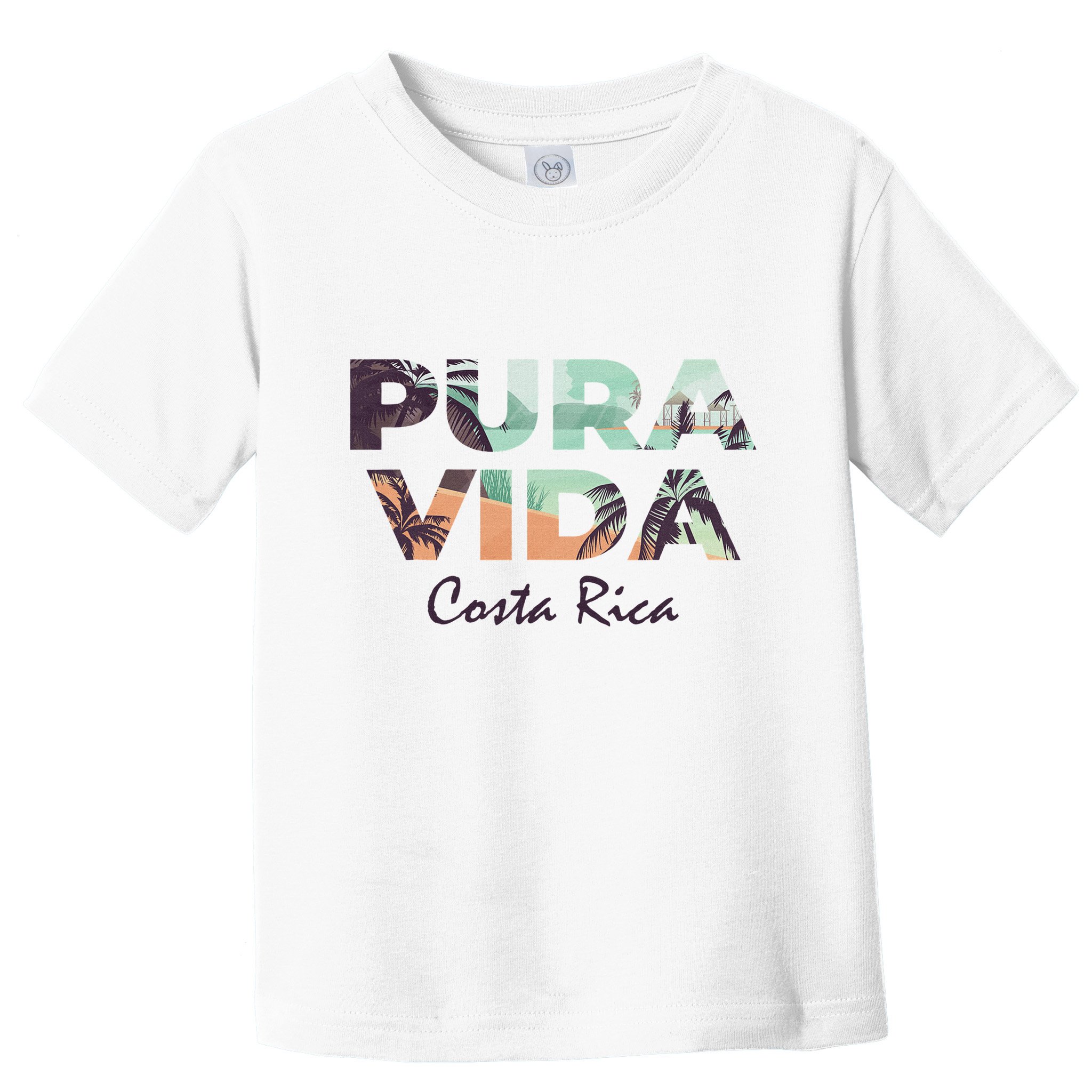 Pura Vida Costa Rica Colorful Tropical Beach Toddler T-Shirt