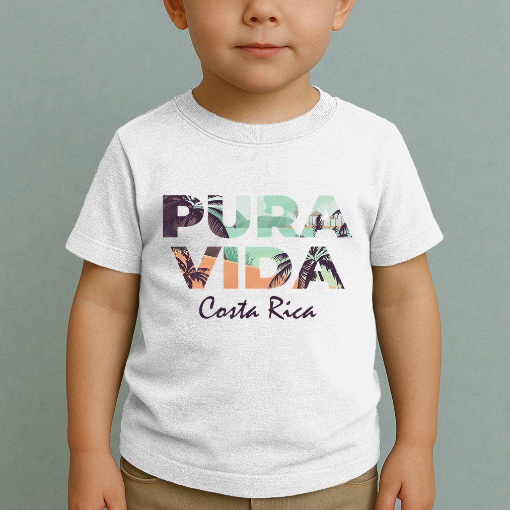 Pura Vida Costa Rica Colorful Tropical Beach Toddler T-Shirt