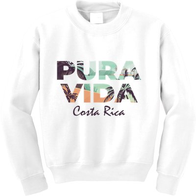 Pura Vida Costa Rica Colorful Tropical Beach Kids Sweatshirt