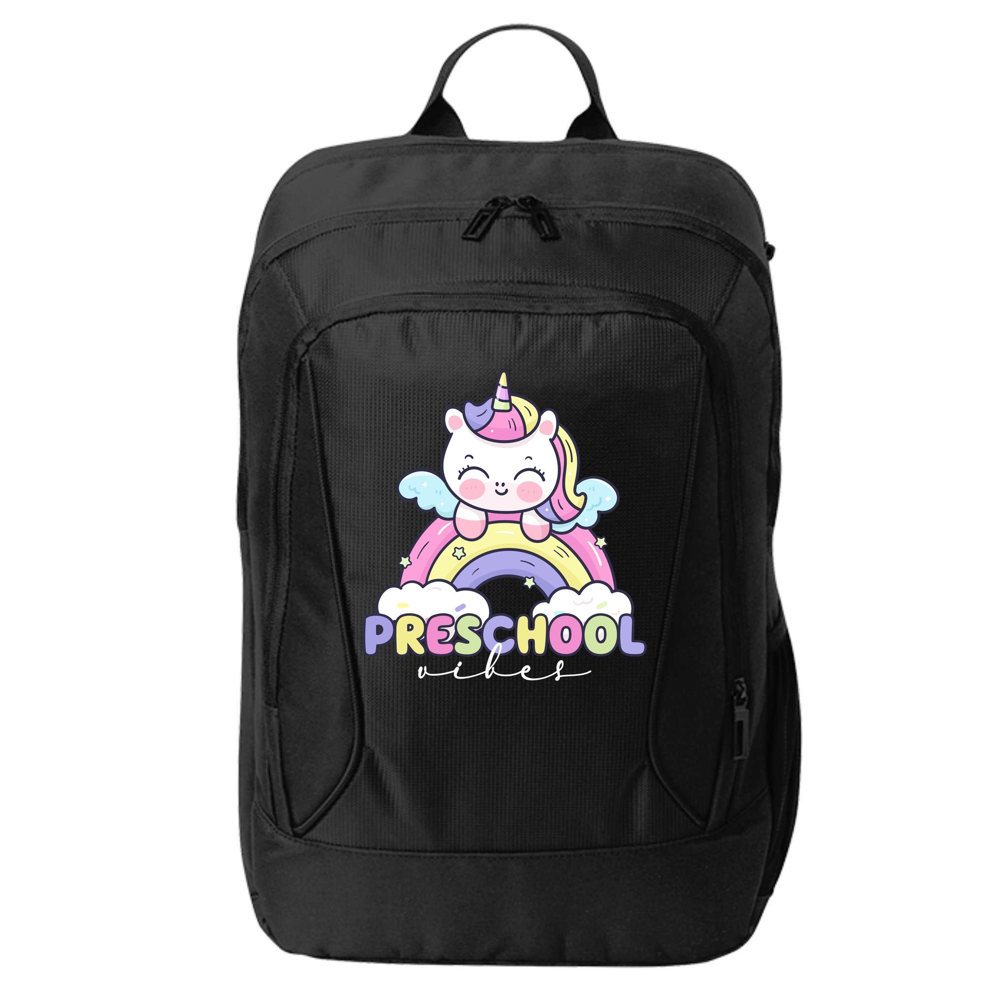 Preschool Vibes Cute Unicorn Pre School City Backpack