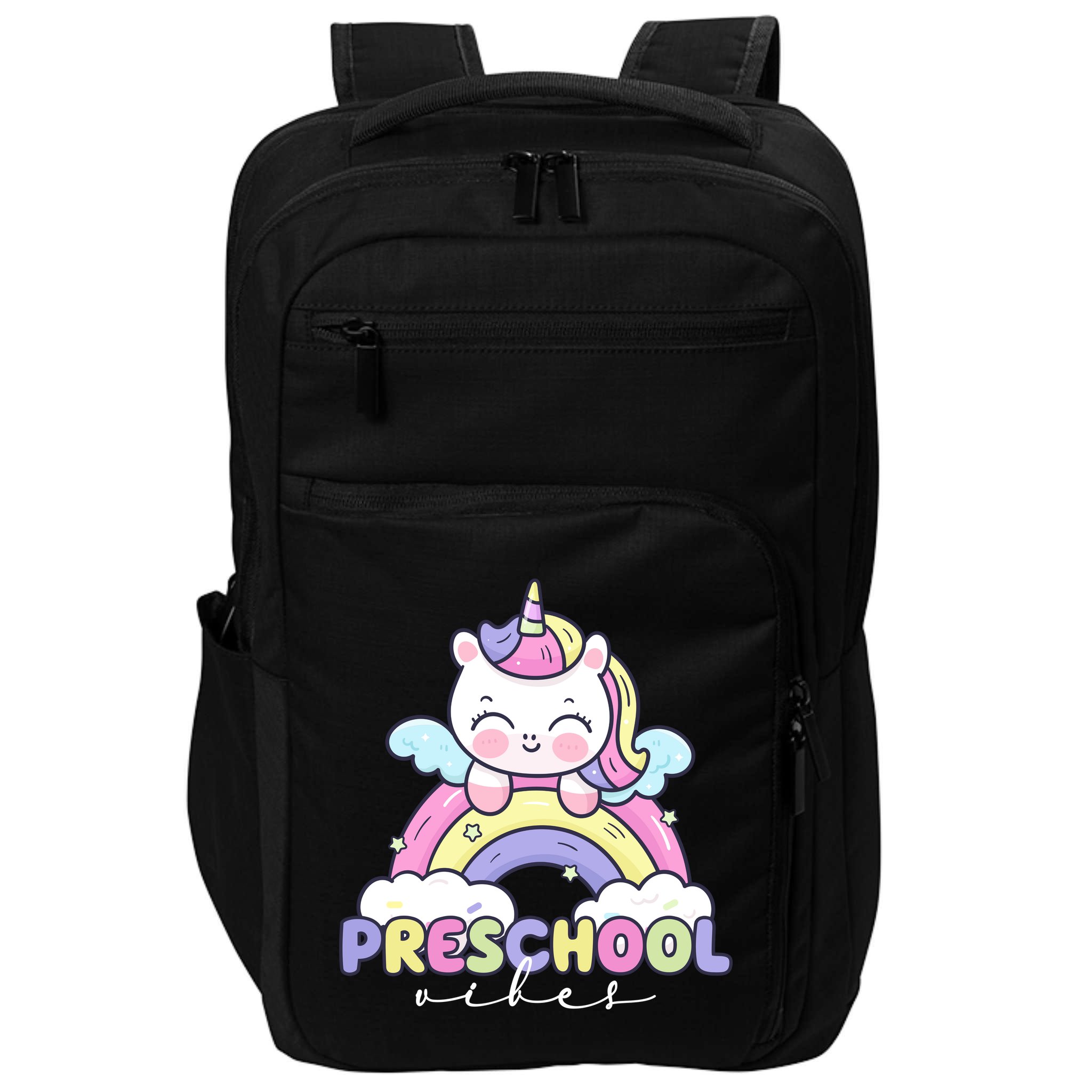 Preschool Vibes Cute Unicorn Pre School Impact Tech Backpack