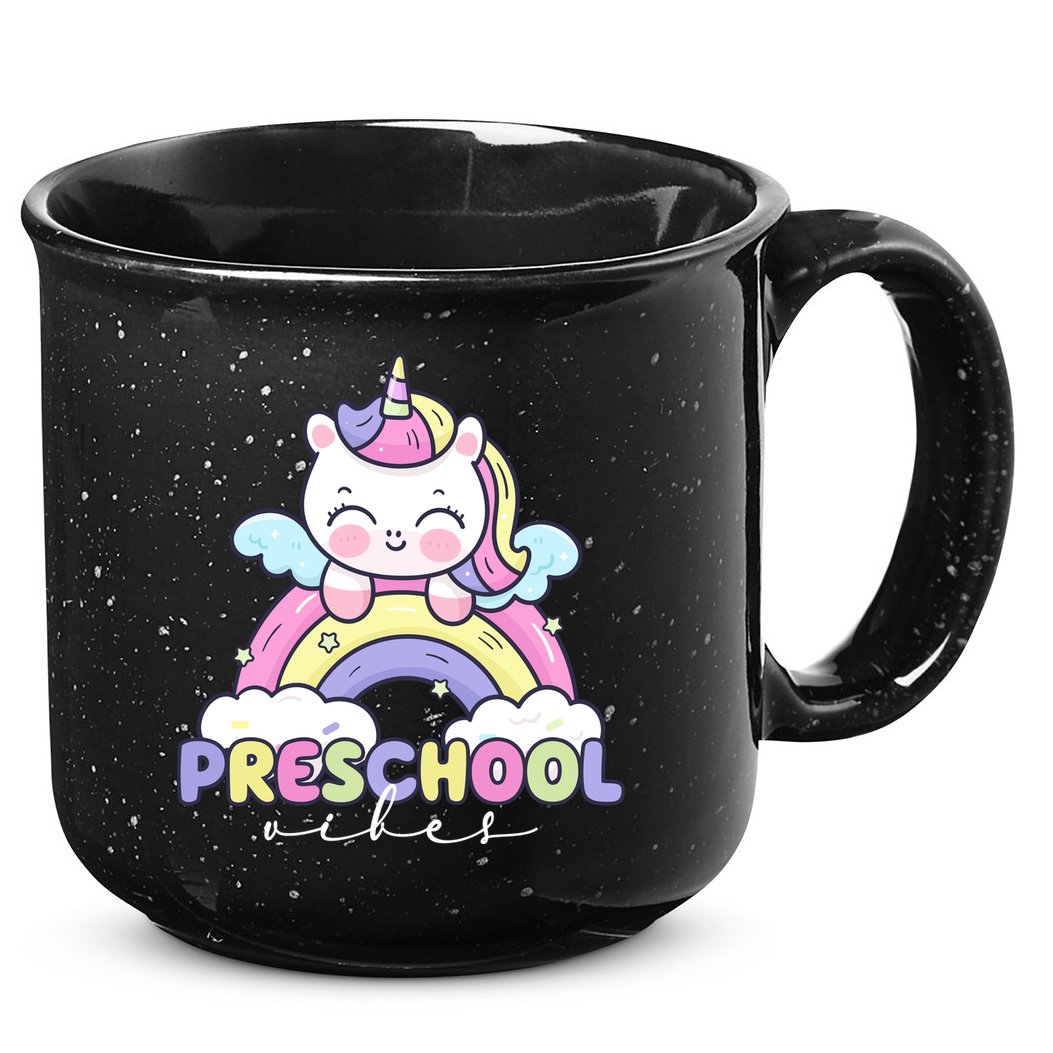 Preschool Vibes Cute Unicorn Pre School 15oz Campfire Ceramic Mug