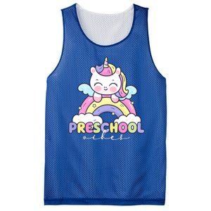 Preschool Vibes Cute Unicorn Pre School Mesh Reversible Basketball Jersey Tank