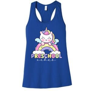 Preschool Vibes Cute Unicorn Pre School Women's Racerback Tank