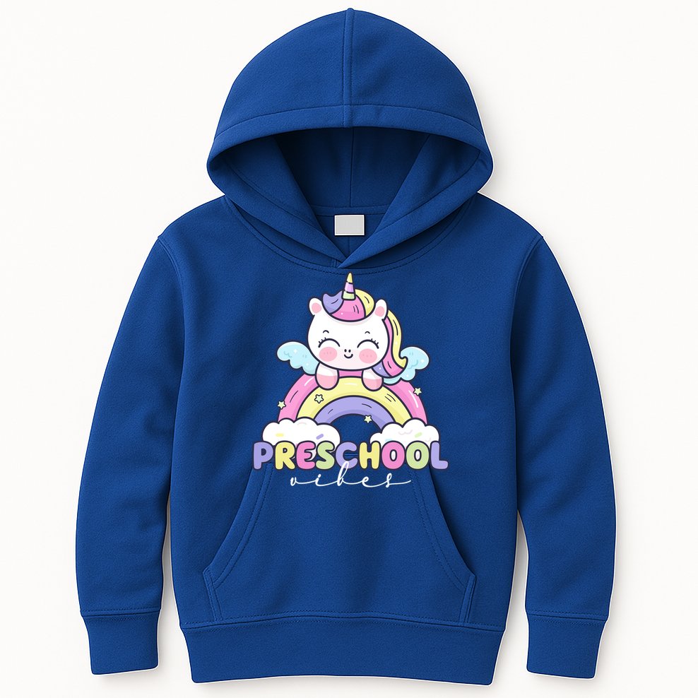 Preschool Vibes Cute Unicorn Pre School Kids Hoodie