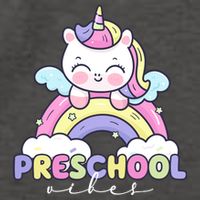 Preschool Vibes Cute Unicorn Pre School Vector Backpack