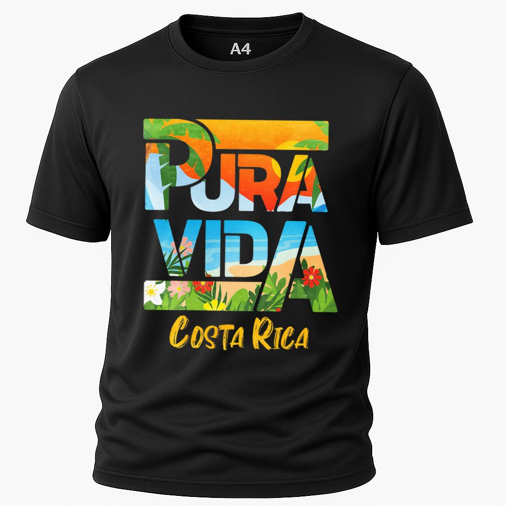 Pura Vida Costa Rica Souvenir Cool Central America Travel Cooling Performance Crew T-Shirt