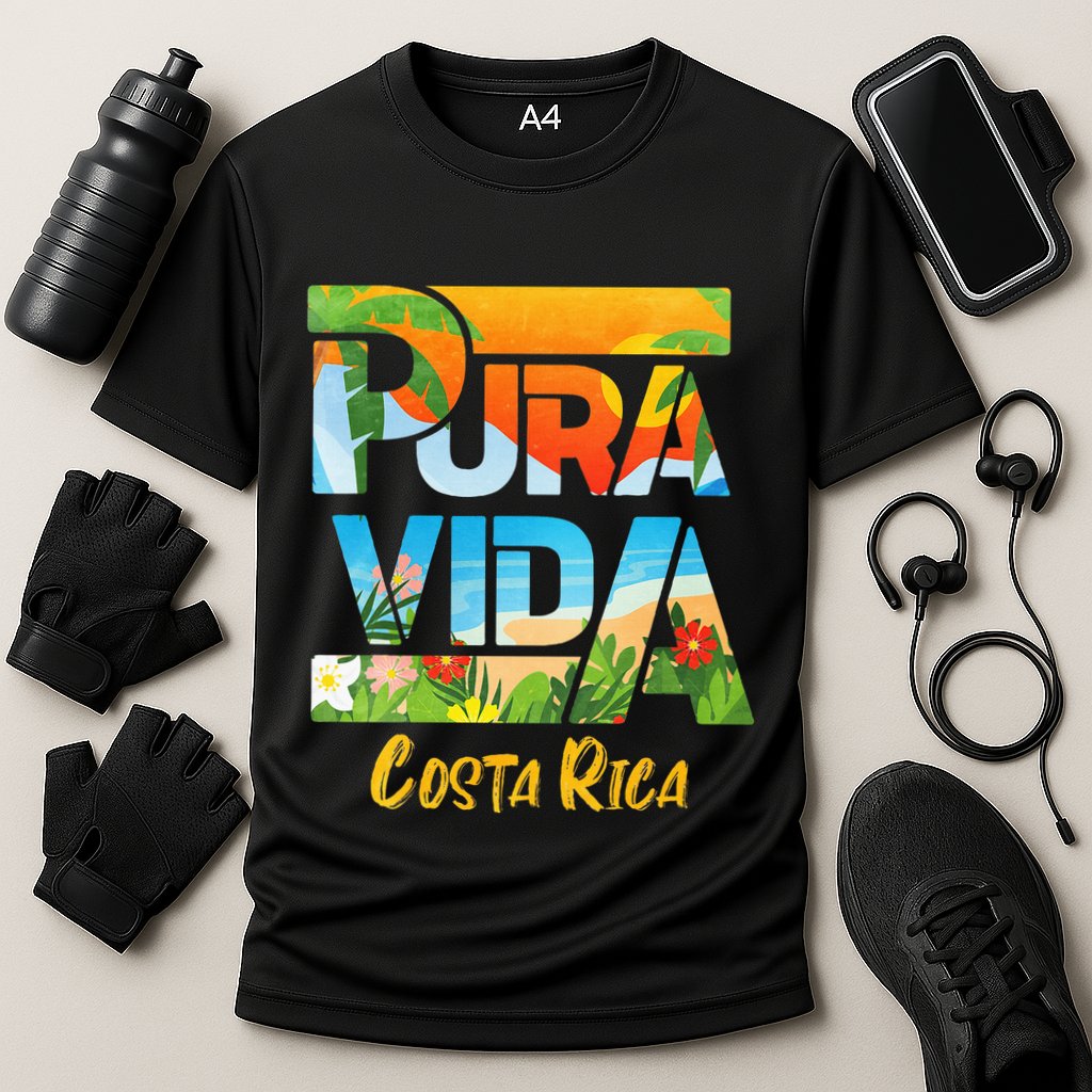 Pura Vida Costa Rica Souvenir Cool Central America Travel Cooling Performance Crew T-Shirt