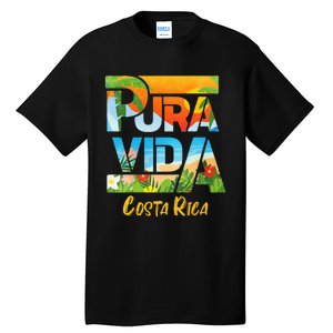 Pura Vida Costa Rica Souvenir Cool Central America Travel Tall T-Shirt