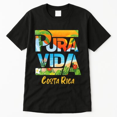 Pura Vida Costa Rica Souvenir Cool Central America Travel Tall T-Shirt