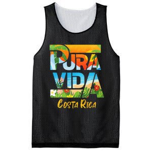 Pura Vida Costa Rica Souvenir Cool Central America Travel Mesh Reversible Basketball Jersey Tank