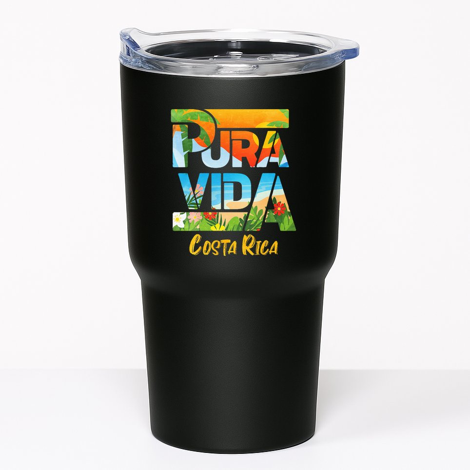 Pura Vida Costa Rica Souvenir Cool Central America Travel Tumbler