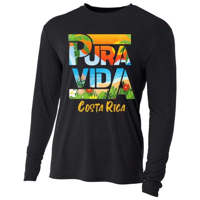 Pura Vida Costa Rica Souvenir Cool Central America Travel Cooling Performance Long Sleeve Crew