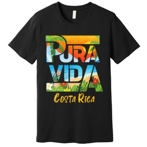 Pura Vida Costa Rica Souvenir Cool Central America Travel Premium T-Shirt