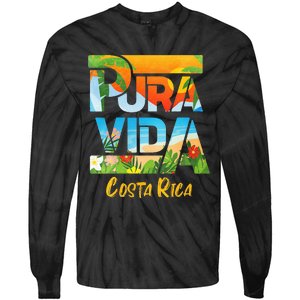 Pura Vida Costa Rica Souvenir Cool Central America Travel Tie-Dye Long Sleeve Shirt