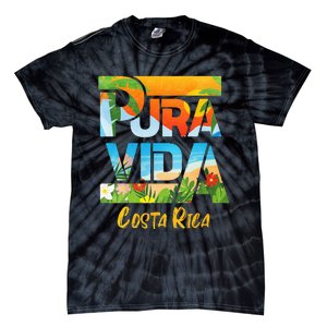 Pura Vida Costa Rica Souvenir Cool Central America Travel Tie-Dye T-Shirt