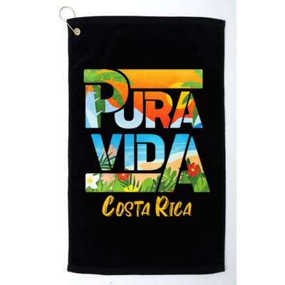 Pura Vida Costa Rica Souvenir Cool Central America Travel Platinum Collection Golf Towel