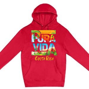 Pura Vida Costa Rica Souvenir Cool Central America Travel Premium Pullover Hoodie