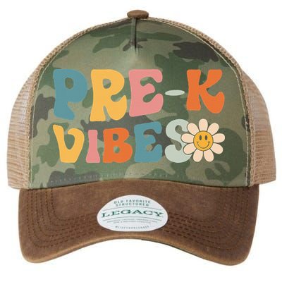 Preschool Vibes Cute Retro Back to School Legacy Tie Dye Trucker Hat