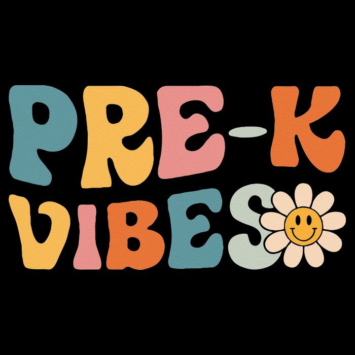 Preschool Vibes Cute Retro Back to School Button