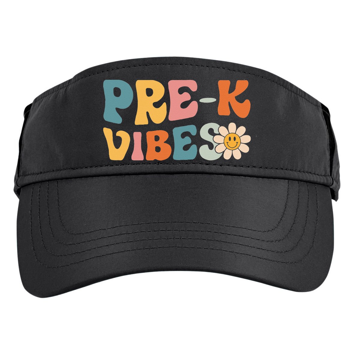 Preschool Vibes Cute Retro Back to School Adult Drive Performance Visor