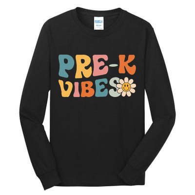 Preschool Vibes Cute Retro Back to School Tall Long Sleeve T-Shirt