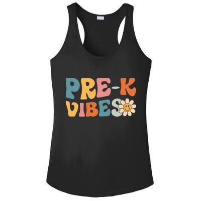 Preschool Vibes Cute Retro Back to School Ladies PosiCharge Competitor Racerback Tank