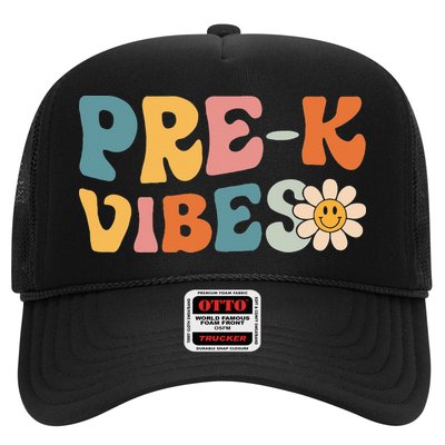 Preschool Vibes Cute Retro Back to School Trucker Hat