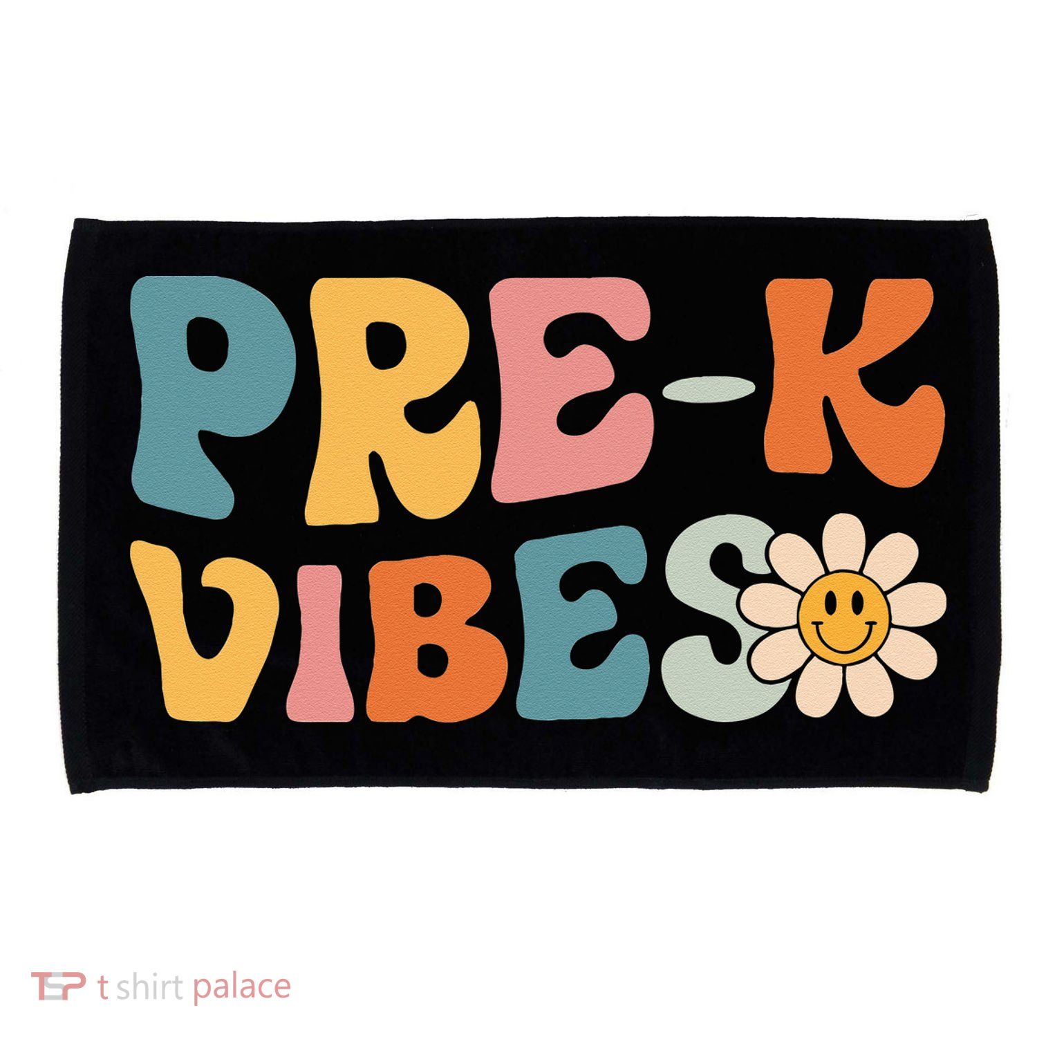 Preschool Vibes Cute Retro Back to School Microfiber Hand Towel