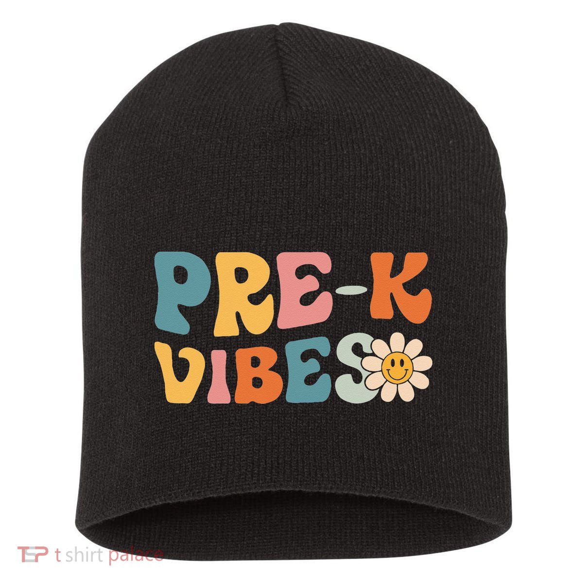 Preschool Vibes Cute Retro Back to School Short Acrylic Beanie