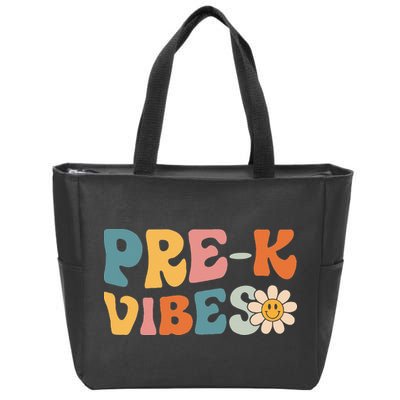 Preschool Vibes Cute Retro Back to School Zip Tote Bag