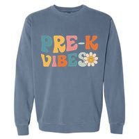 Preschool Vibes Cute Retro Back to School Garment-Dyed Sweatshirt