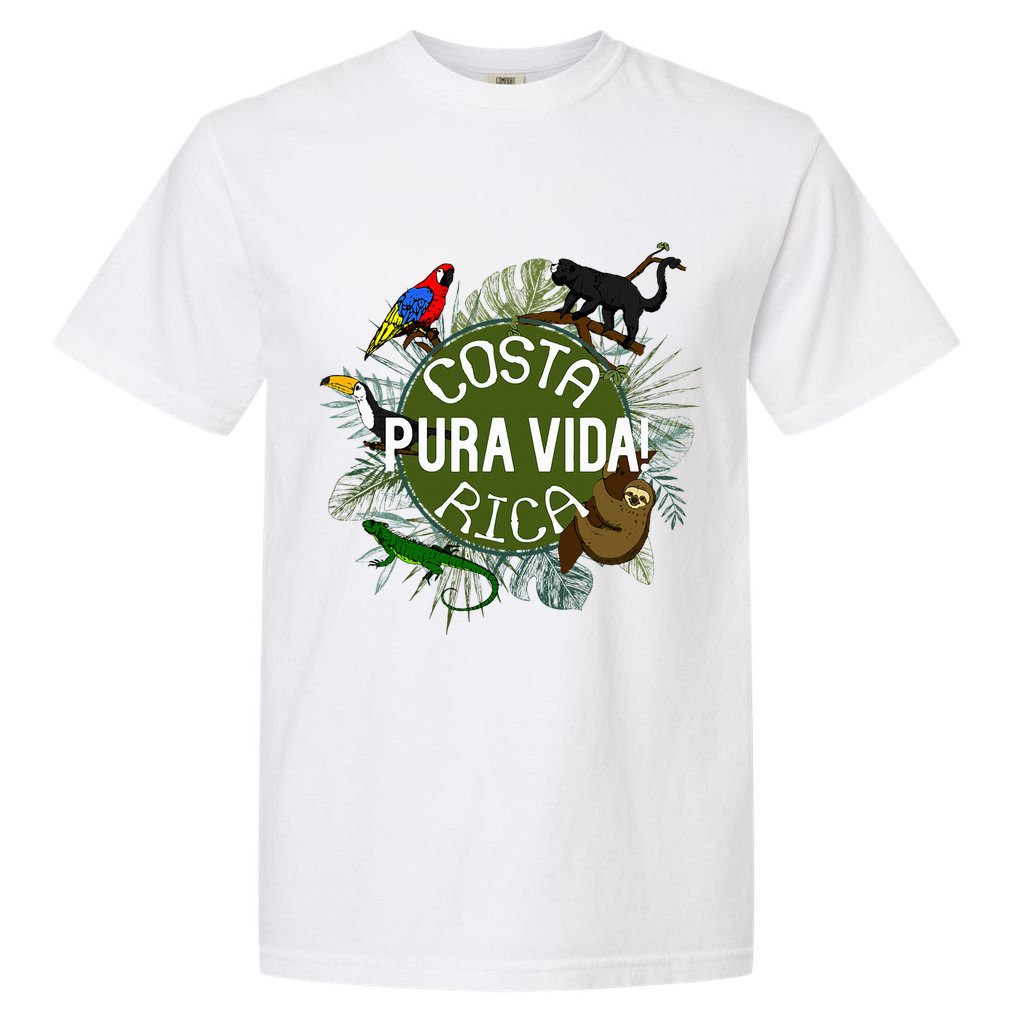 Pura Vida Costa Rica ! Party Animals! Comfort Colors T-Shirt