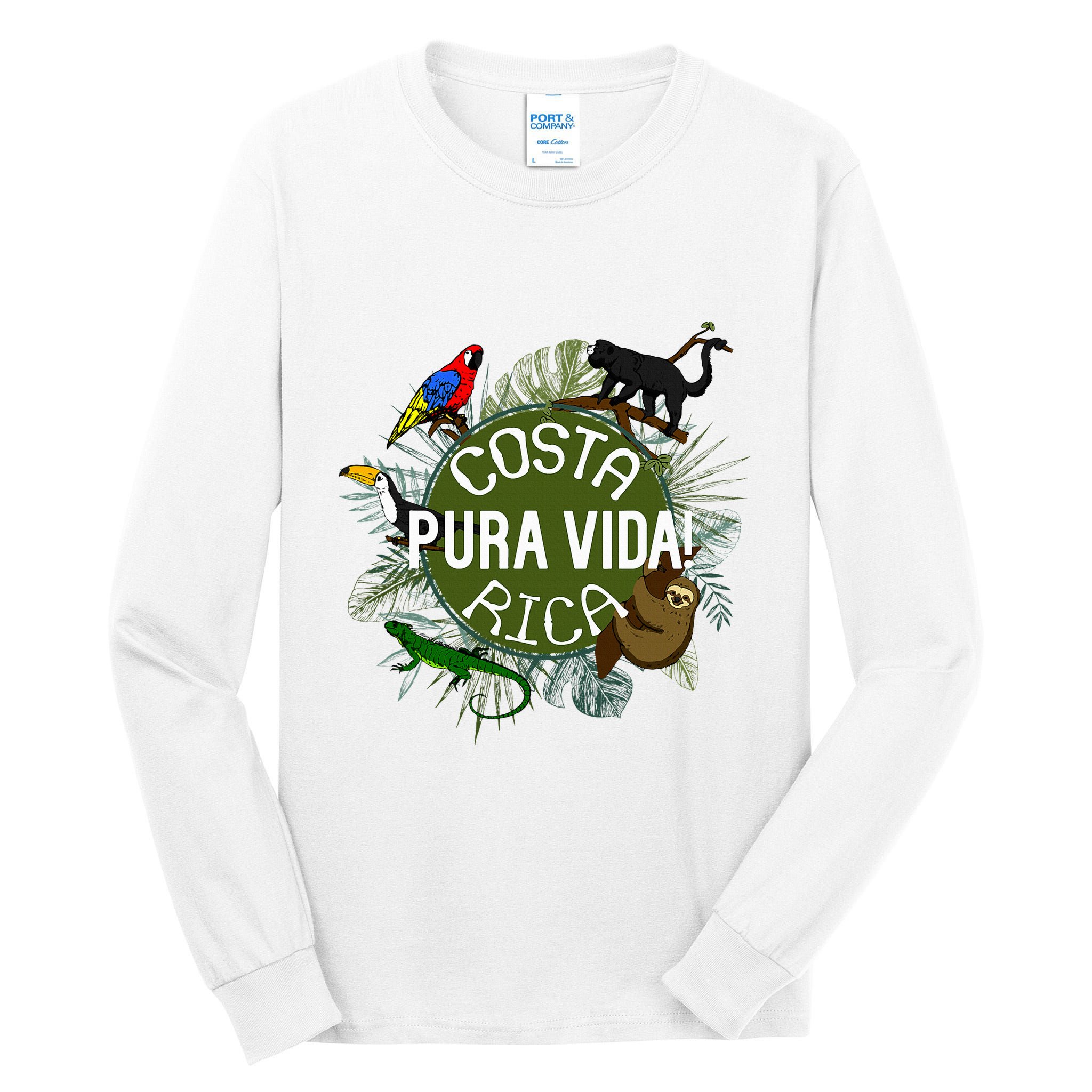Pura Vida Costa Rica ! Party Animals! Tall Long Sleeve T-Shirt