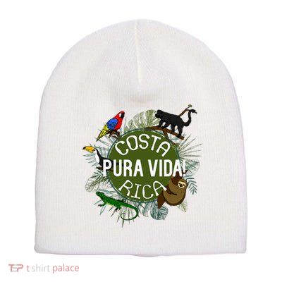 Pura Vida Costa Rica ! Party Animals! Short Acrylic Beanie