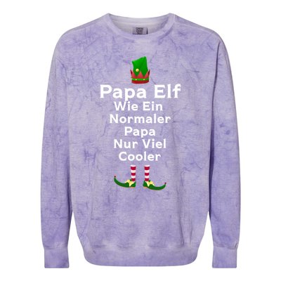 Papa Viel Cooler Papa Meaningful Gift Colorblast Crewneck Sweatshirt