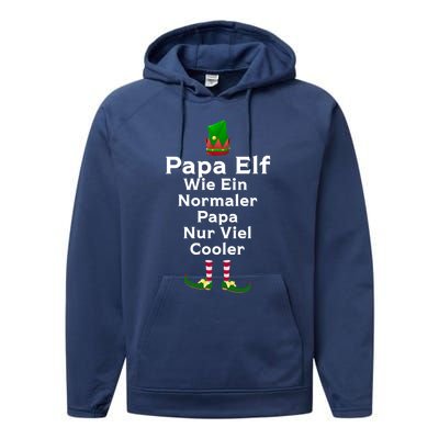 Papa Viel Cooler Papa Meaningful Gift Performance Fleece Hoodie