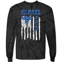 Proud Veteran Corpsman Tie-Dye Long Sleeve Shirt