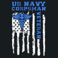 Proud Veteran Corpsman Tie-Dye Long Sleeve Shirt