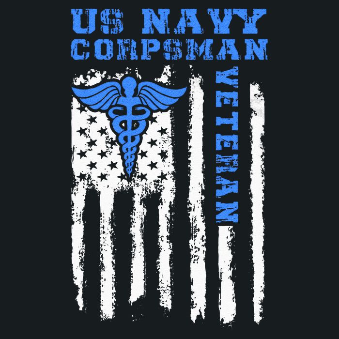 Proud Veteran Corpsman Tie-Dye Long Sleeve Shirt