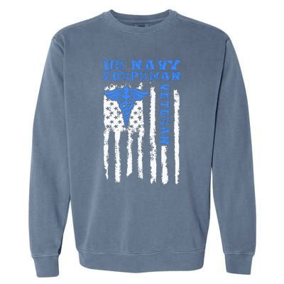 Proud Veteran Corpsman Garment-Dyed Sweatshirt