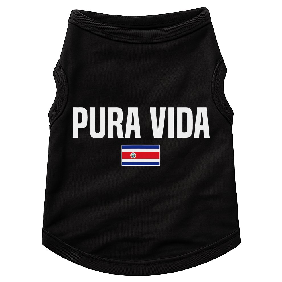Pura Vida Costa Rican Slang Costa Rica Flag Doggie Tank