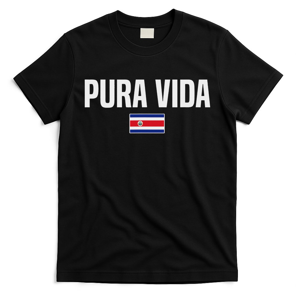Pura Vida Costa Rican Slang Costa Rica Flag T-Shirt