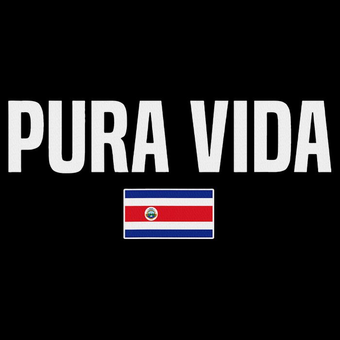 Pura Vida Costa Rican Slang Costa Rica Flag Drawstring Bag