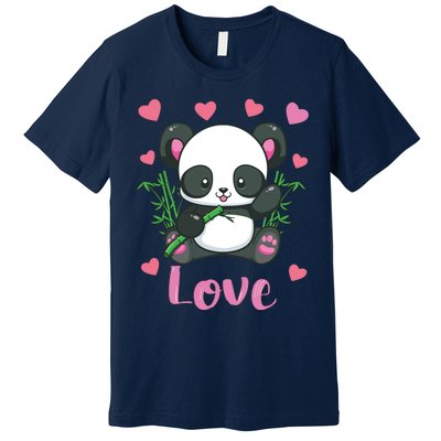 Panda Valentines Day Shirts Hearts Love Women Premium T-Shirt