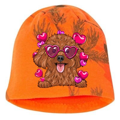 Poodle Valentines Day Heart Glasses Funny Dog Lover Funny Gift Kati - Camo Knit Beanie